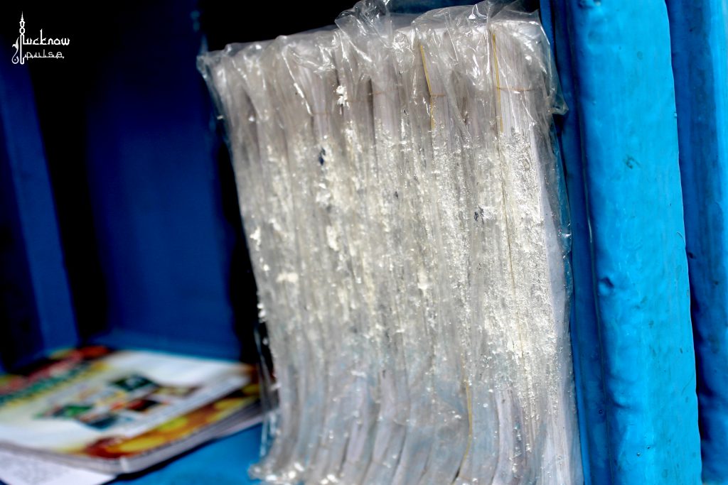 Picture of packs of chandi-ka-warq (silver sheets) ready to be sold at Chowk, Lucknow